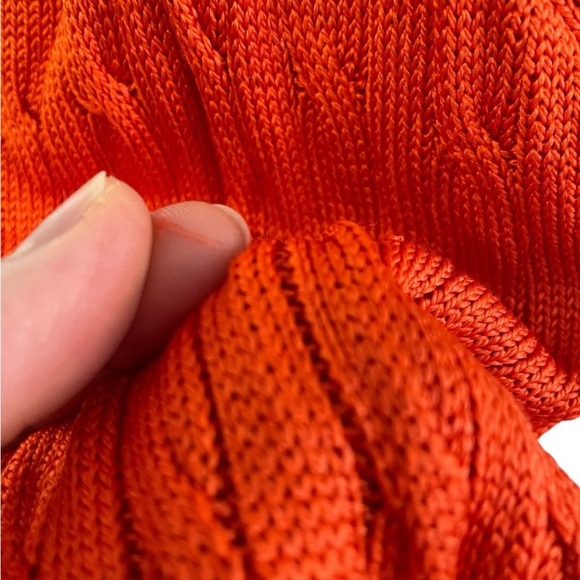 RALPH LAUREN BLACK LABEL 100% Silk Cableknit Scoop Back Sweater - Picture 7 of 13